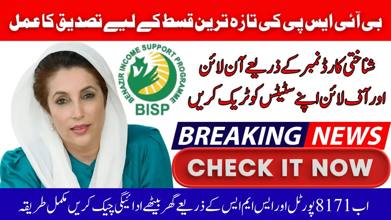 BISP Payment Tracking 2025 Check 8171 Payment Status Online by CNIC