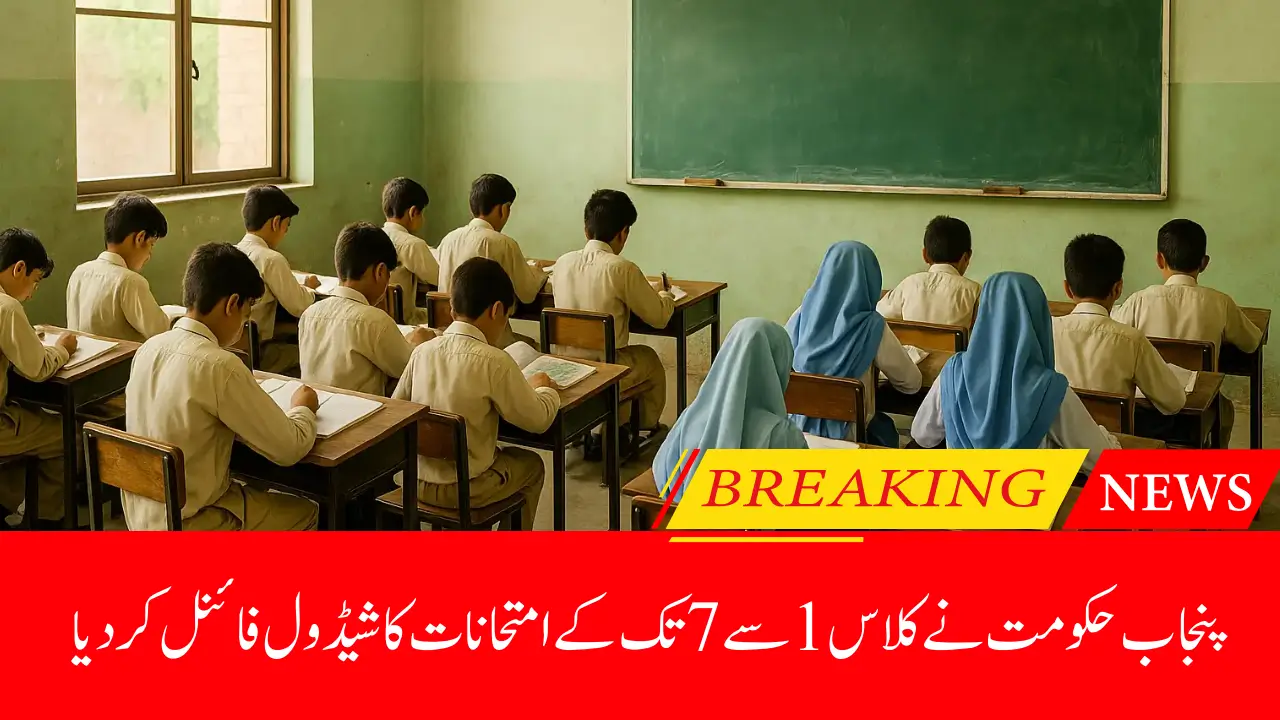 Punjab Govt Finalizes Exam Schedule 2025 for 1 to 7 Classes