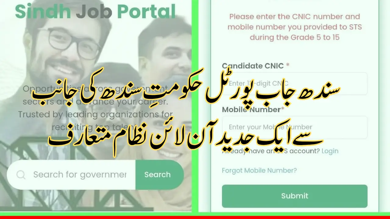 Sindh Job Portal Login Pakistan How to Create Account and Check Job Status