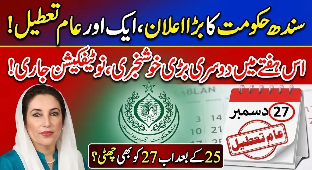 Sindh Announced December 27 Public Holiday For Benazir Bhutto Anniversary