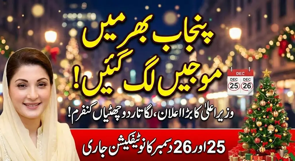 CM Punjab Announces Another Public Holiday After 25 December